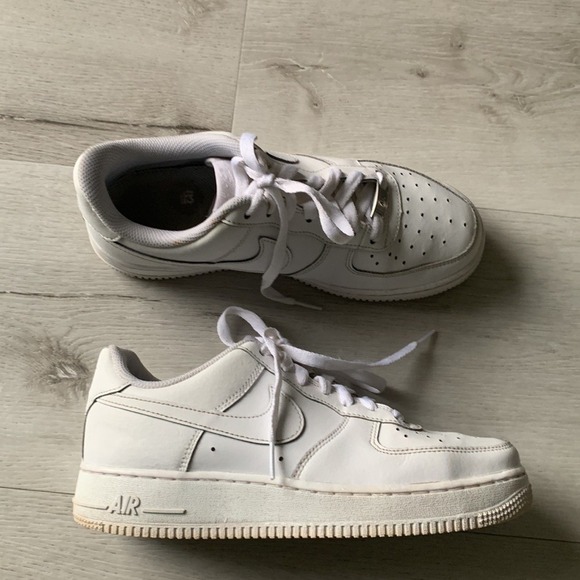 Nike Air Force 1 shoes size 7 Y sneakers white unisex - Picture 5 of 10